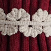 PRENDEDOR DE CORTINAS FLORAL DE MACRAMÉ