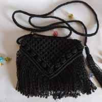 BOLSO NEGRO DE MACRAMÉ
