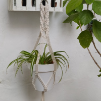 PORTA-MACETAS DE MACRAMÉ DE TRENZA