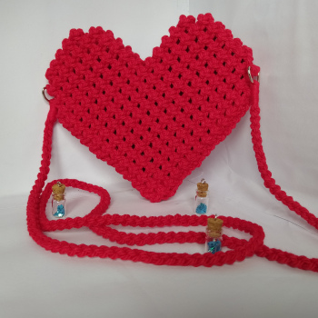 Bolso monedero macramé